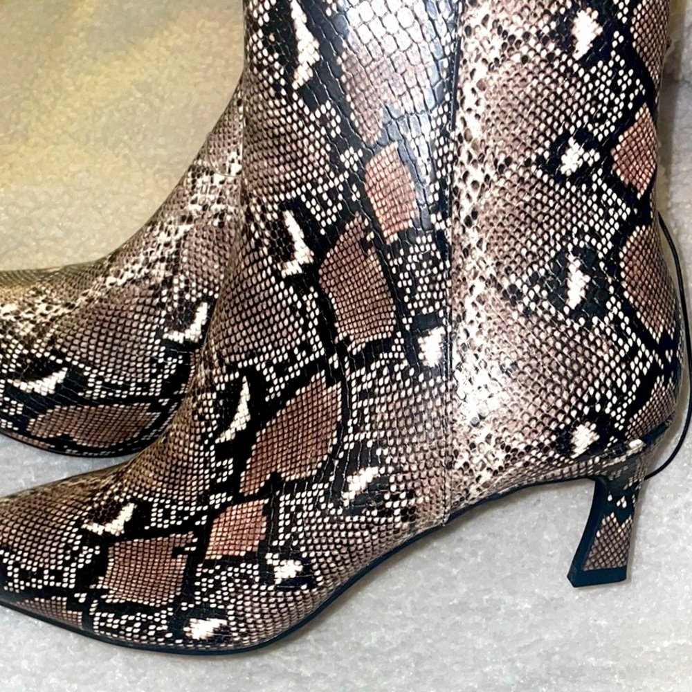 Snakeskin Ankle Boots